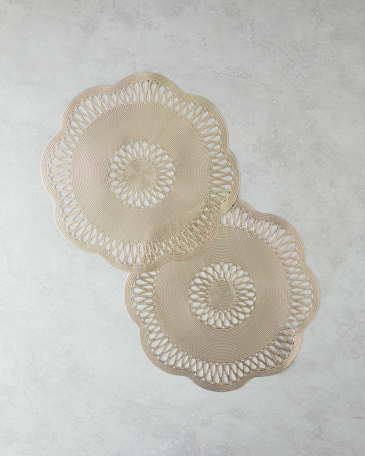 Tuscan PVC 2 pcs Table Mat 38 cm Gold