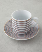 Ashley Porcelain 4 Pieces 2 Servings Coffee Cup Set 80 ml Black - Maroon (view 3)