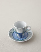 Edwin Porcelain 4 Pieces 2 Servings Coffee Cup Set 80 ml Blue - Green (view 3)