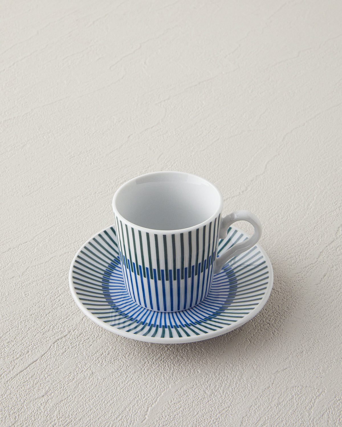 Edwin Porcelain 4 Pieces 2 Servings Coffee Cup Set 80 ml Blue - Green (view 3)