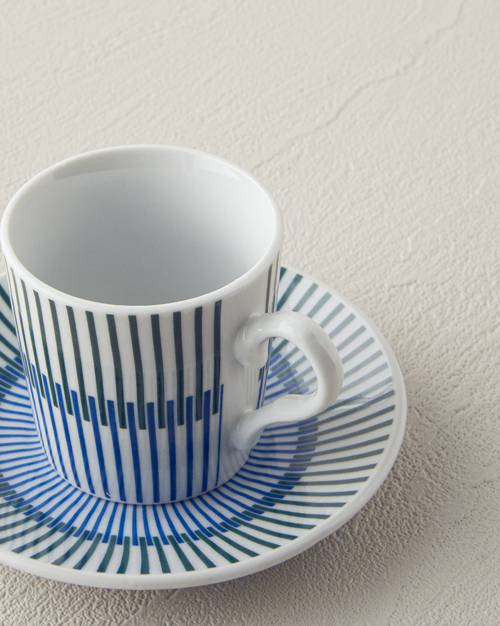 Edwin Porcelain 4 Pieces 2 Servings Coffee Cup Set 80 ml Blue - Green (view 4)