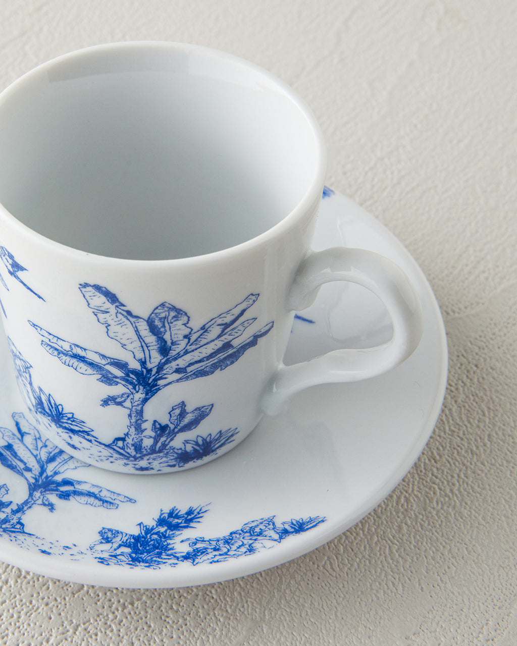 Pappi Porcelain 4 Pieces 2 Servings Coffee Cup Set 80 ml Blue (view 4)
