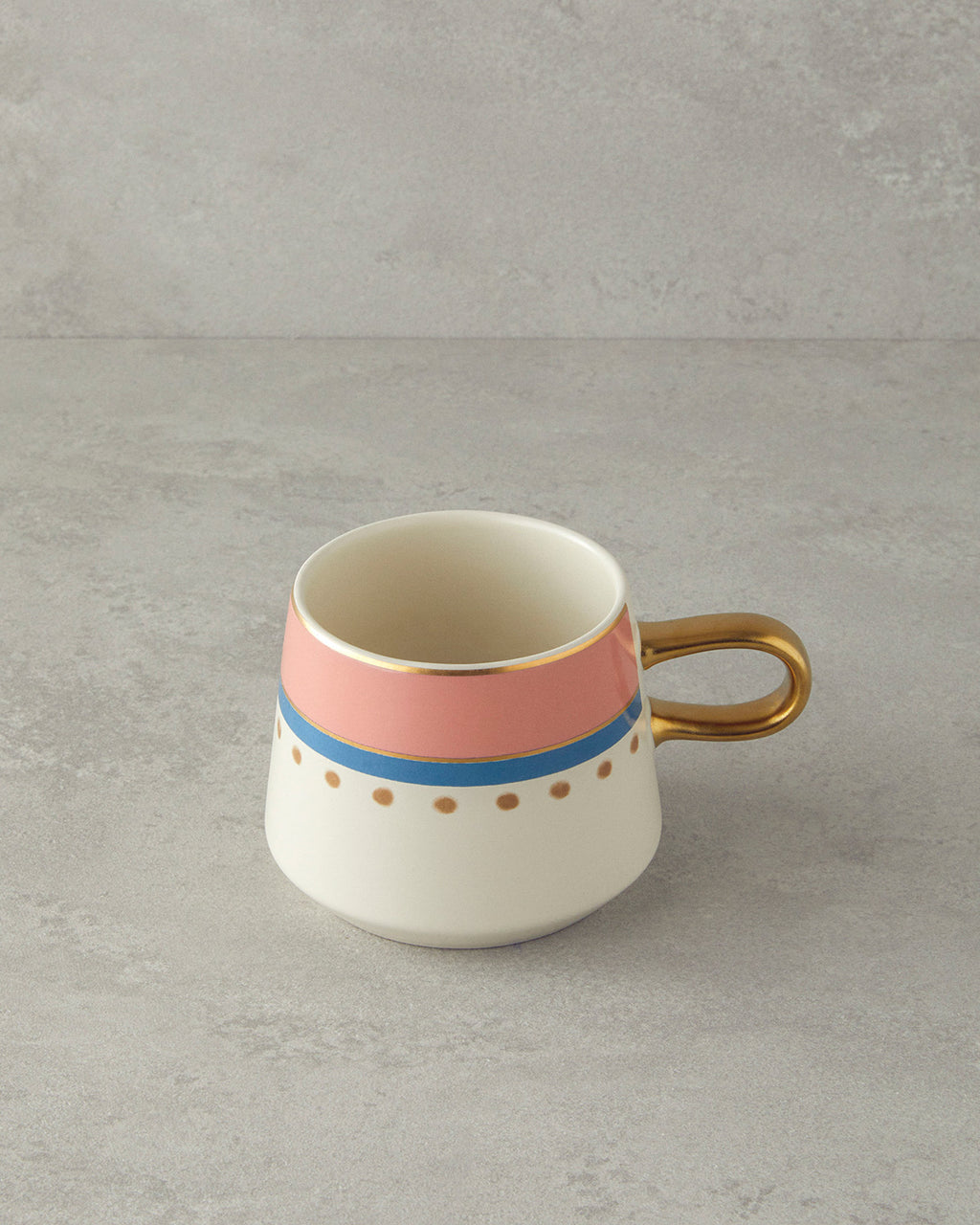 Stoneware Mug 350 ml Pink - Green (view 2)
