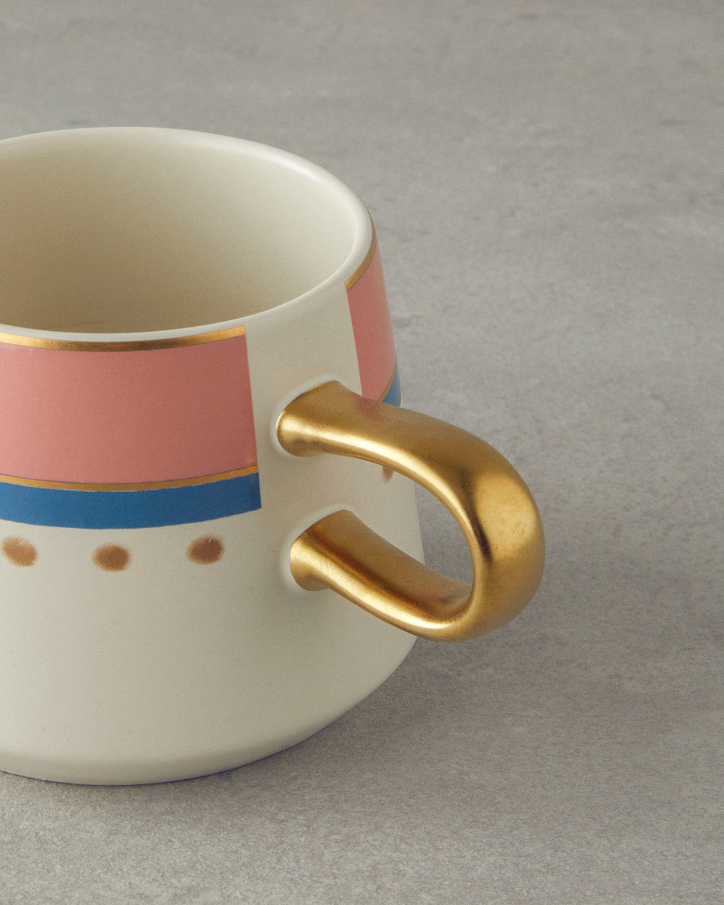 Stoneware Mug 350 ml Pink - Green (view 3)