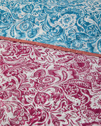 Folk Art Multi-Purpose Cover Dark Pink - Double 200x220 cm (view 2)