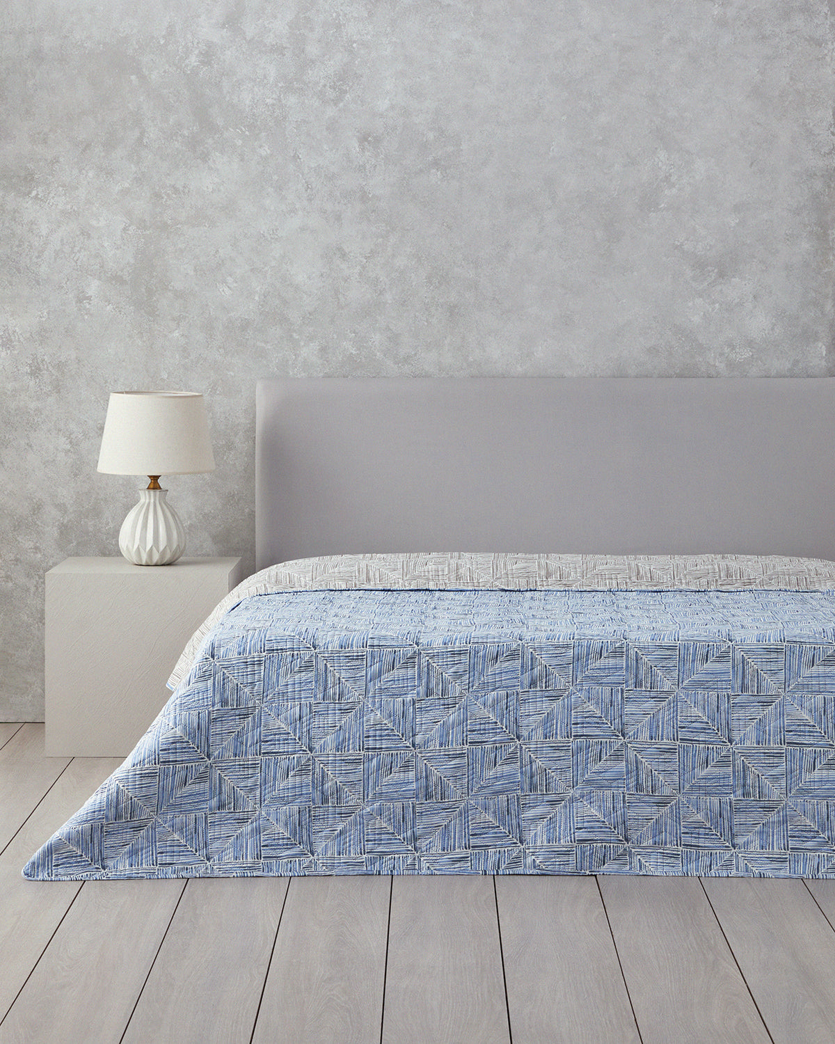 Modern Diamond Multi-Purpose Cover Dark Blue - Single 160x220 cm