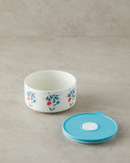 Carnival Posy New Bone China Storage Container 600 ml Blue (view 2)