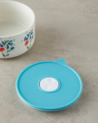 Carnival Posy New Bone China Storage Container 600 ml Blue (view 3)