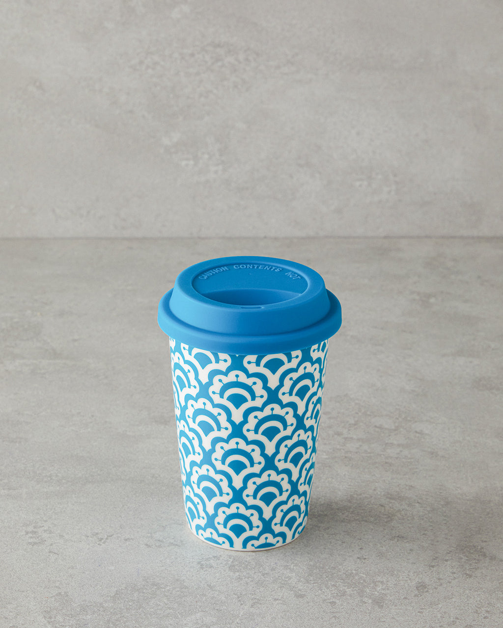 Sunrose Ceramic with Silicone Lid Mug 400 ml Blue (view 2)