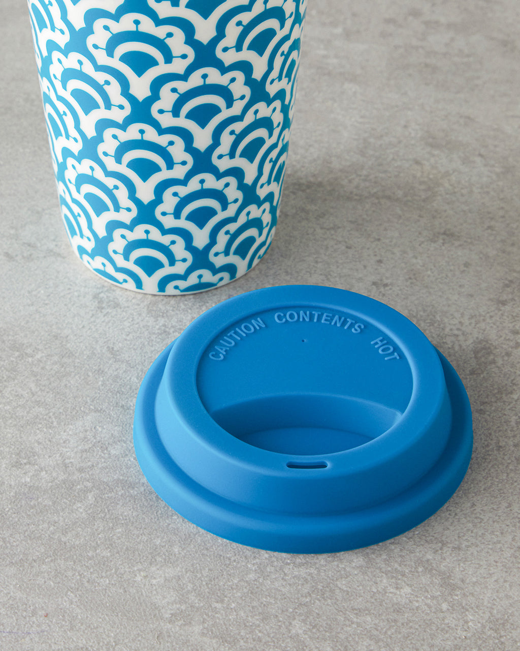 Sunrose Ceramic with Silicone Lid Mug 400 ml Blue (view 3)