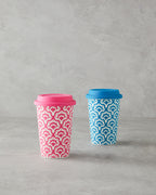 Sunrose Ceramic with Silicone Lid Mug 400 ml Blue (view 5)