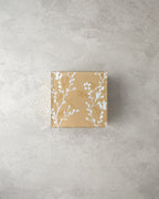Sakura Garden Glass Decorative Box 12x12x5.3 cm - Beige