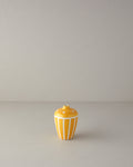 Dot Stripe Dolomite Vase 10x10x14.3 cm Orange