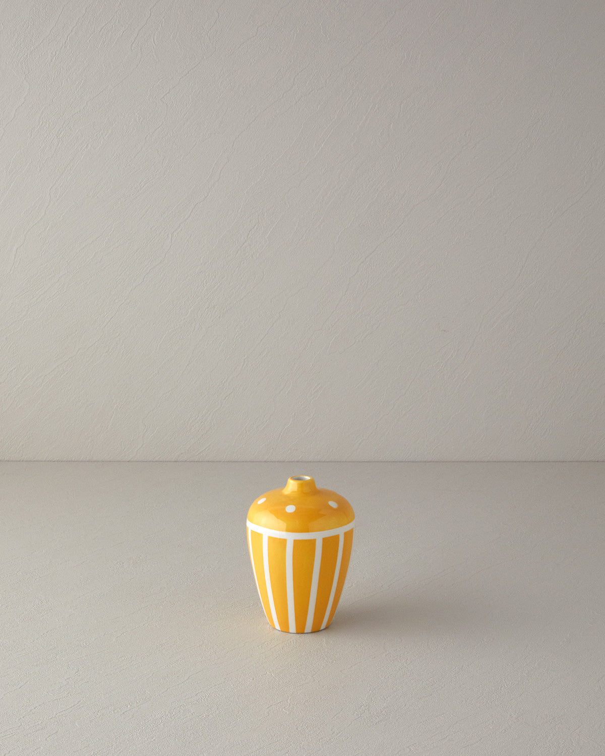 Dot Stripe Dolomite Vase 10x10x14.3 cm Orange