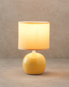Pansy Porcelain Table Lamp 11x11x16 cm Yellow (view 2)