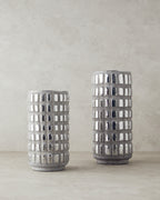 Glossy Stoneware Vase Silver (view 6)