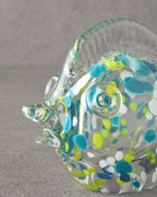 Fish Wave Glass Decorative Object Transparent - 21x12x6 cm (view 2)