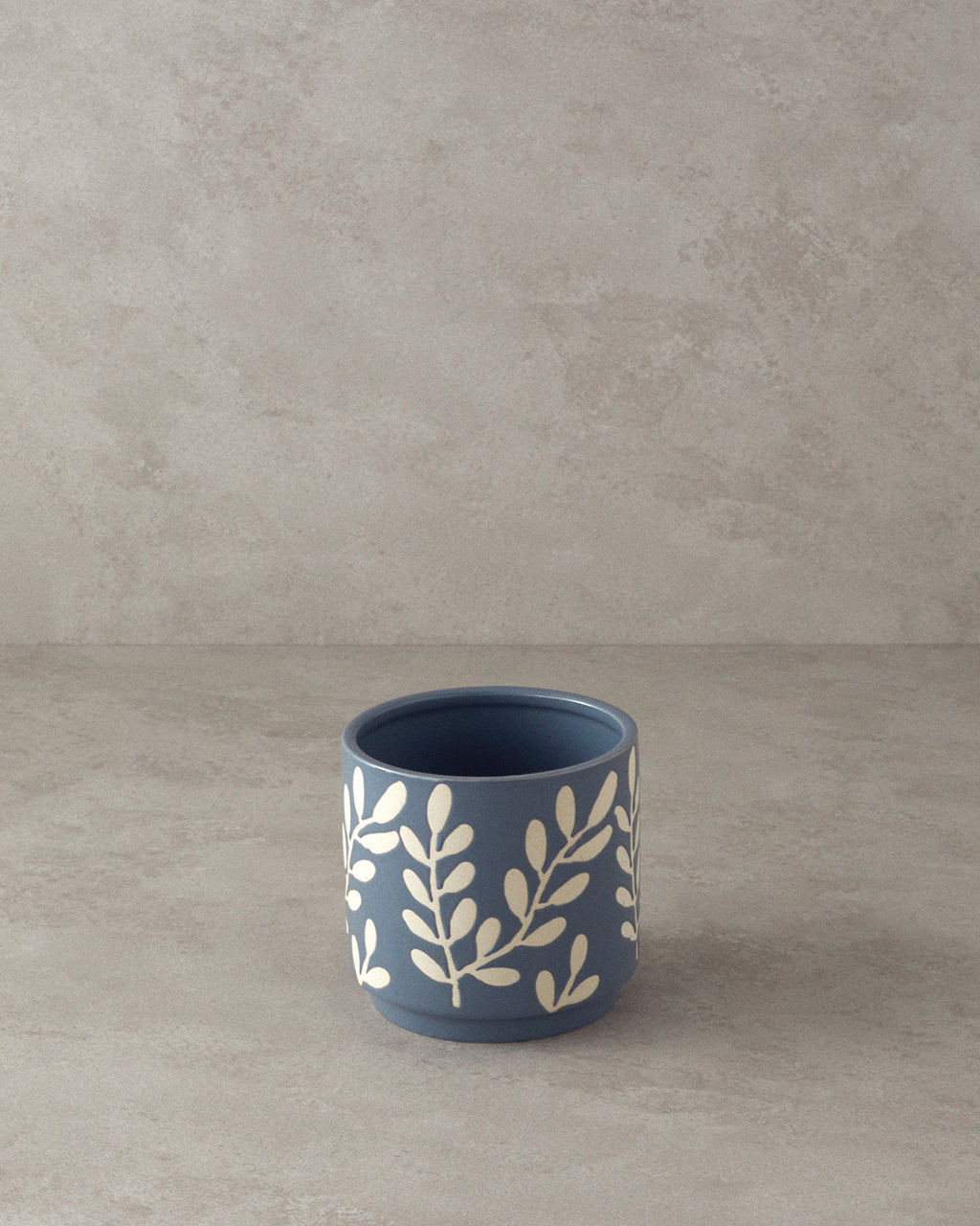 Leafy Stoneware Flower Pot (view 7)