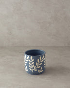 Leafy Stoneware Flower Pot (view 7)