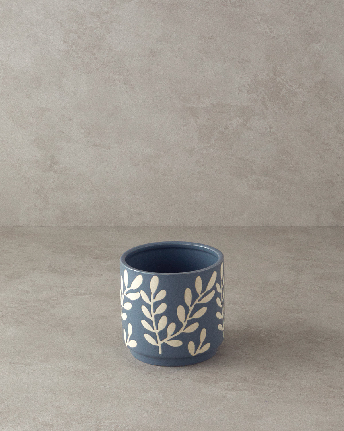 Leafy Stoneware Flower Pot (view 7)