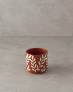 Leafy Stoneware Flower Pot (view 10)