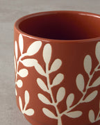 Leafy Stoneware Flower Pot (view 11)