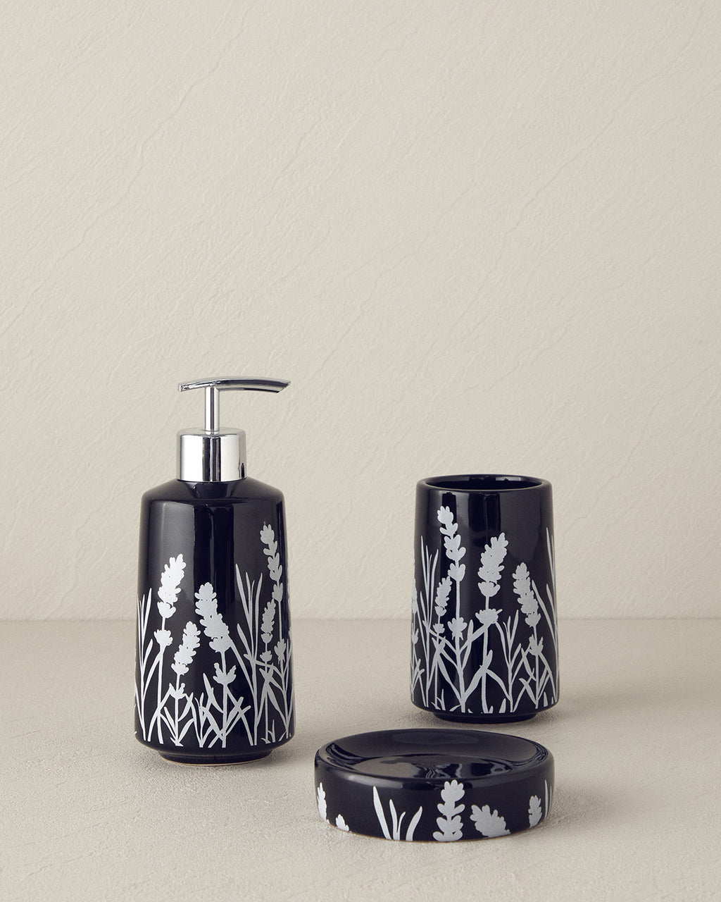 Marcy 3 pcs Bath Set Black