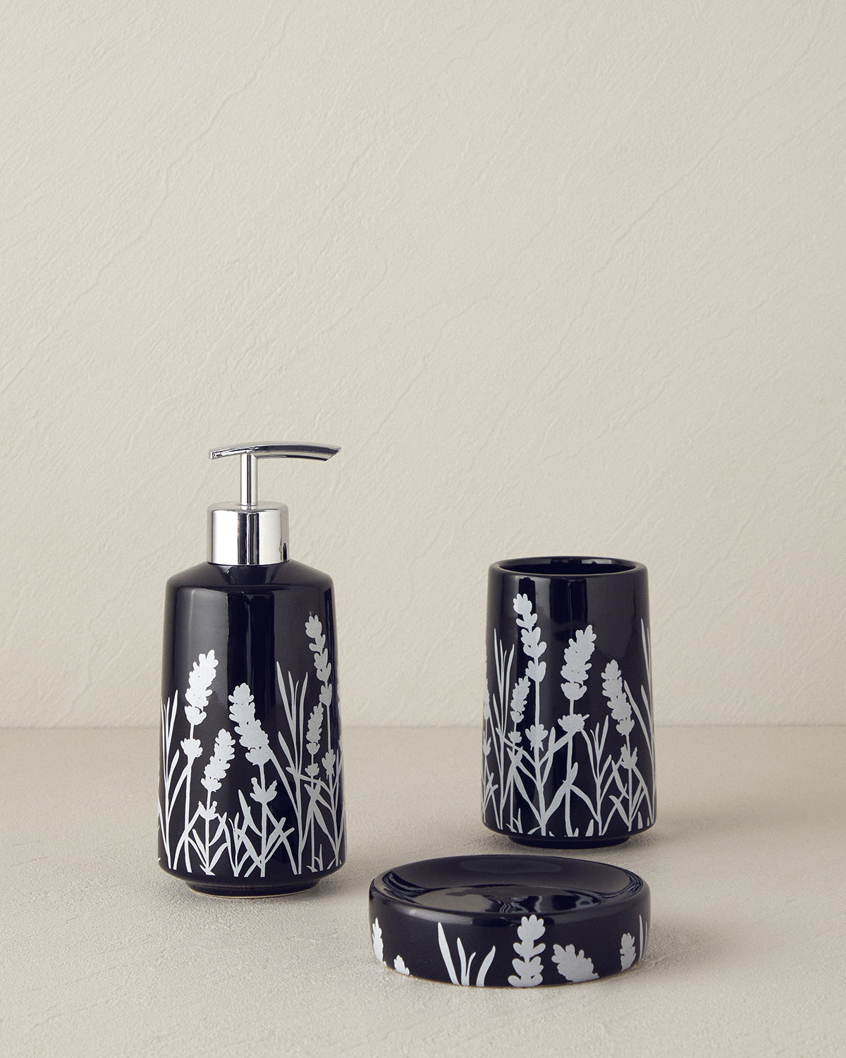 Marcy 3 pcs Bath Set Black