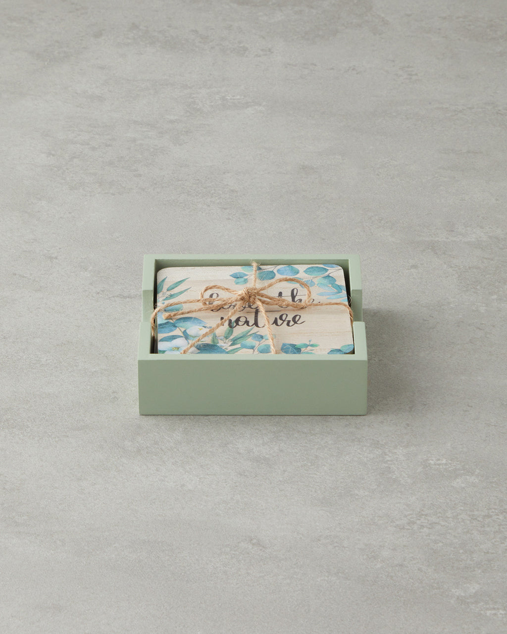 Gum Wooden 7 pcs Coaster 11.5 cm Colored