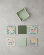 Gum Wooden 7 pcs Coaster 11.5 cm Colored (view 2)