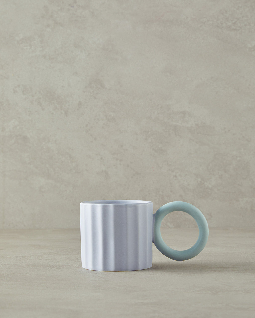 Angled New Bone China Mug 260 ml - Purple