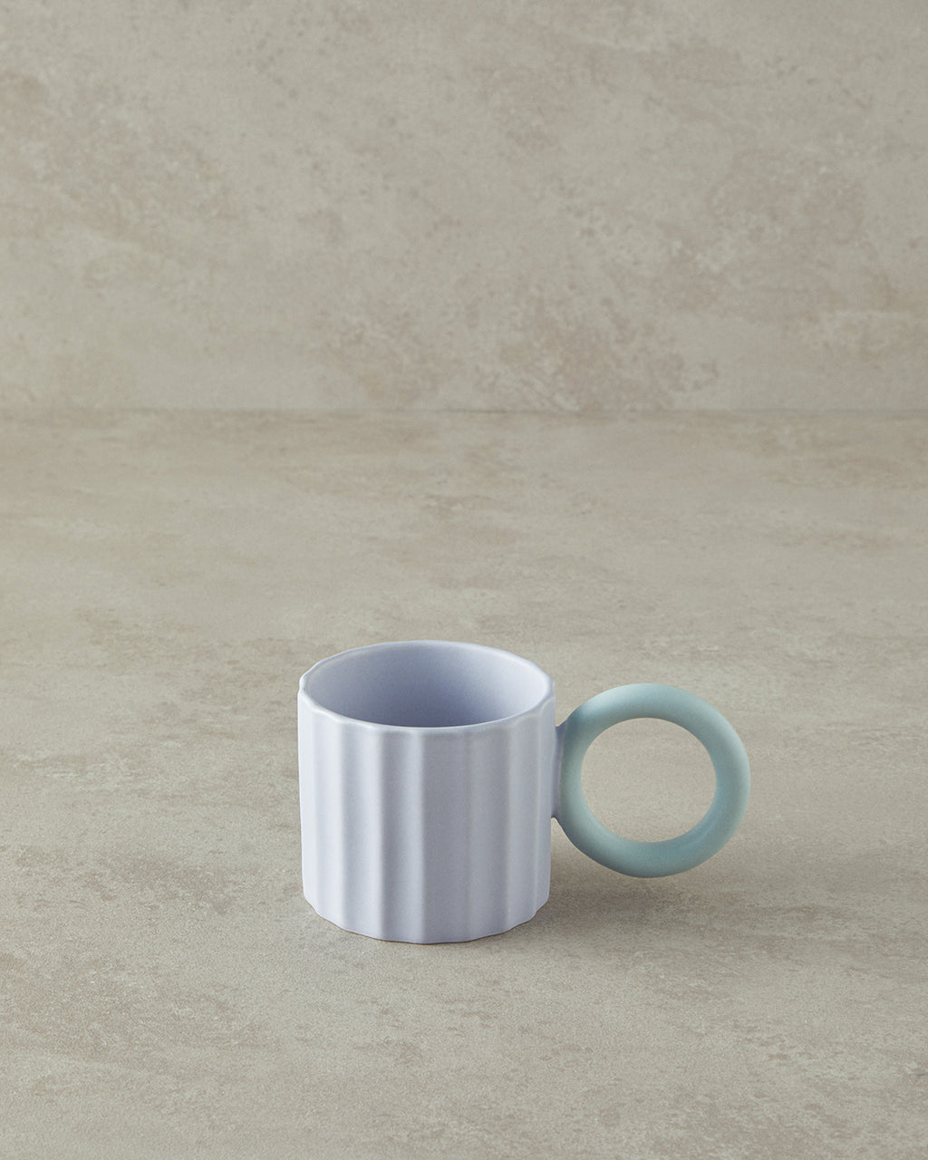 Angled New Bone China Mug 260 ml - Turquoise (view 2)
