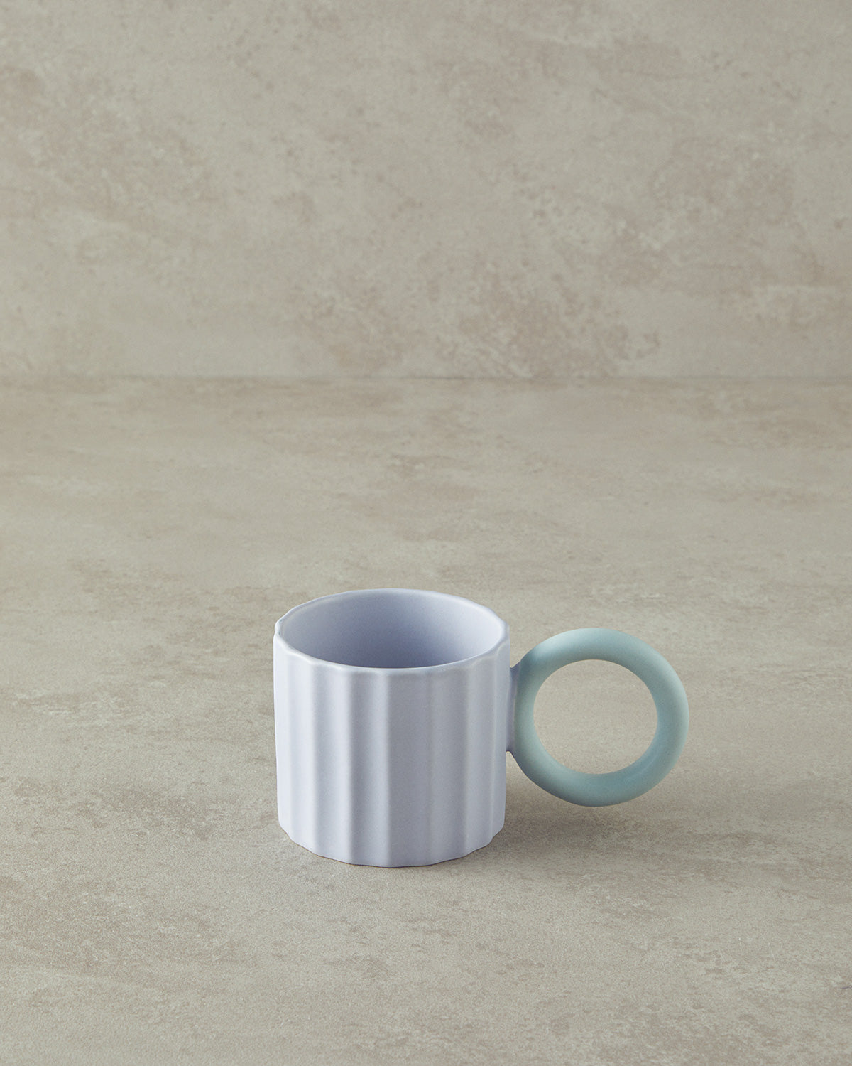 Angled New Bone China Mug 260 ml - Turquoise (view 2)
