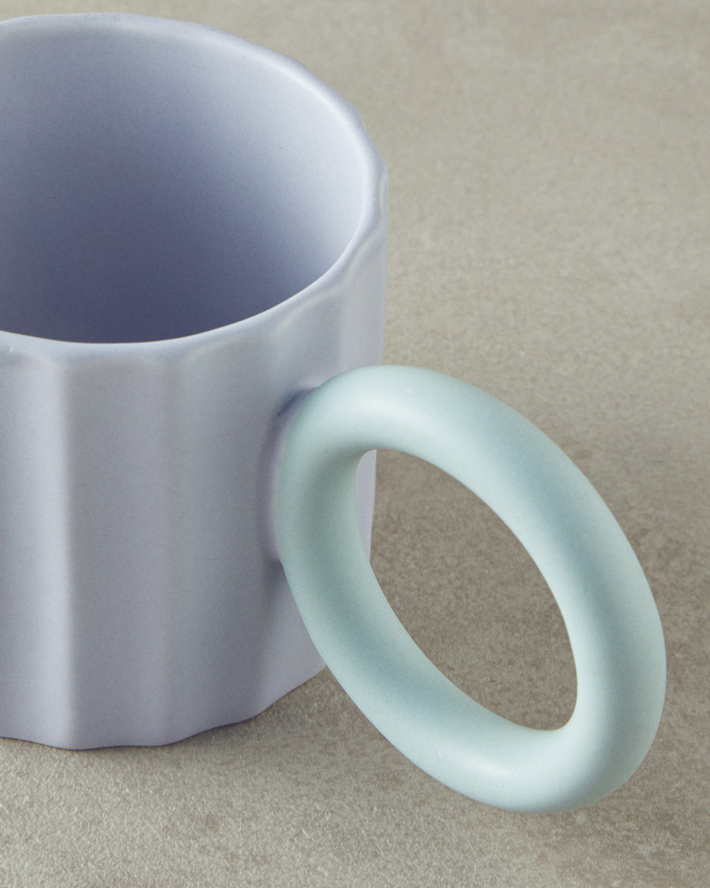 Angled New Bone China Mug 260 ml - Light Pink (view 3)