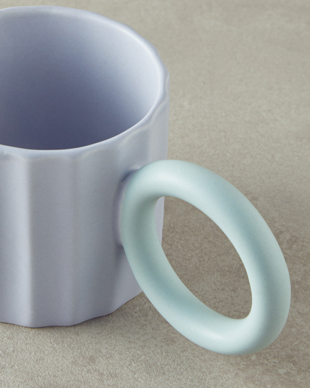 Angled New Bone China Mug 260 ml - Light Pink (view 3)