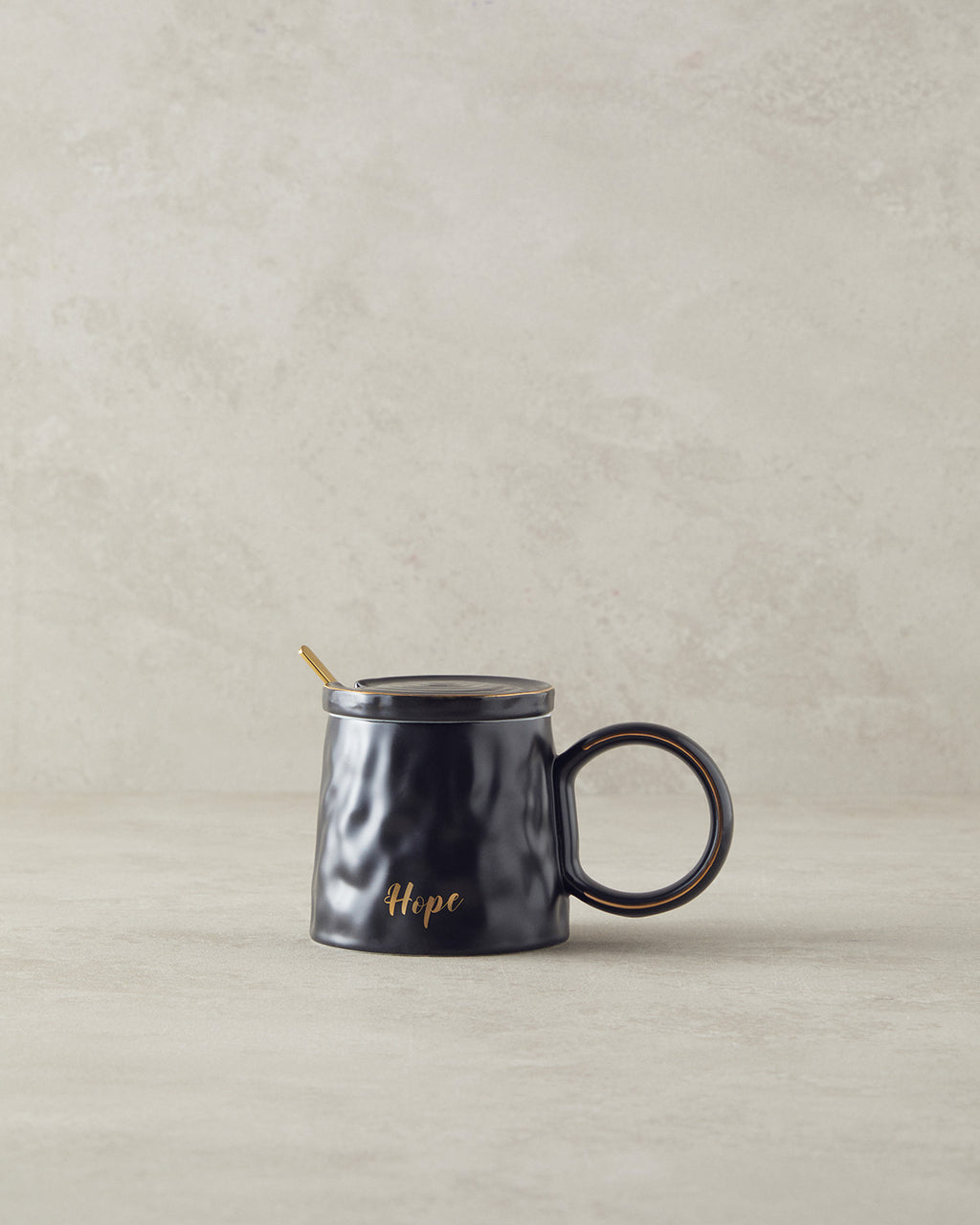 New Bone China with Lid and Spoon Mug 350 ml (view 5)