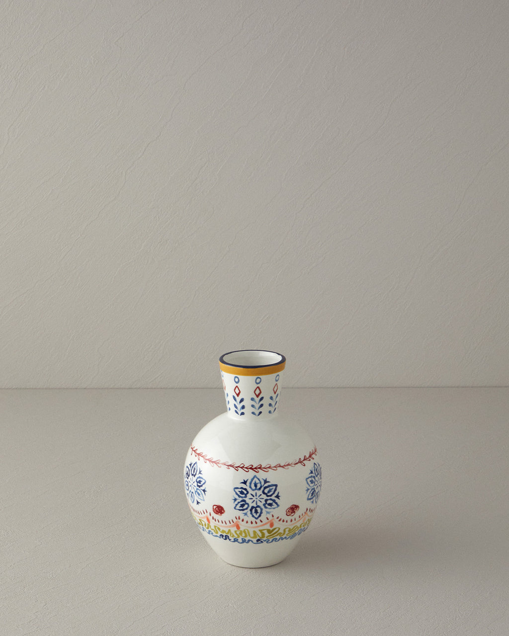 Enrica Vase 25 cm White - Blue