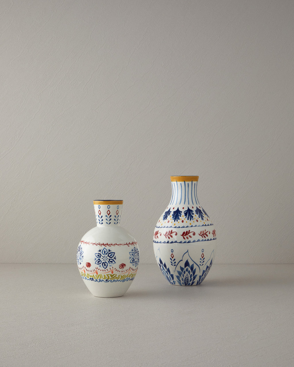 Enrica Vase 25 cm White - Blue (view 3)