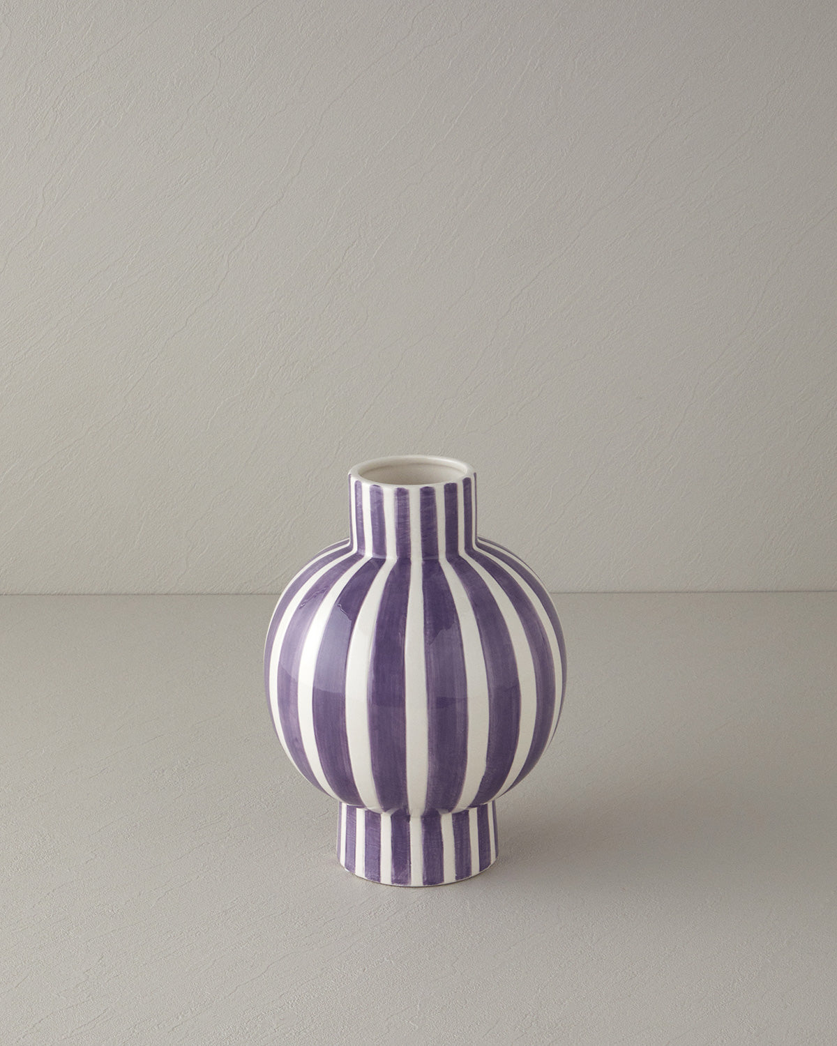 Exotic Strip Ceramic Vase - Turquoise - 15.5x15.5x16 cm (view 4)
