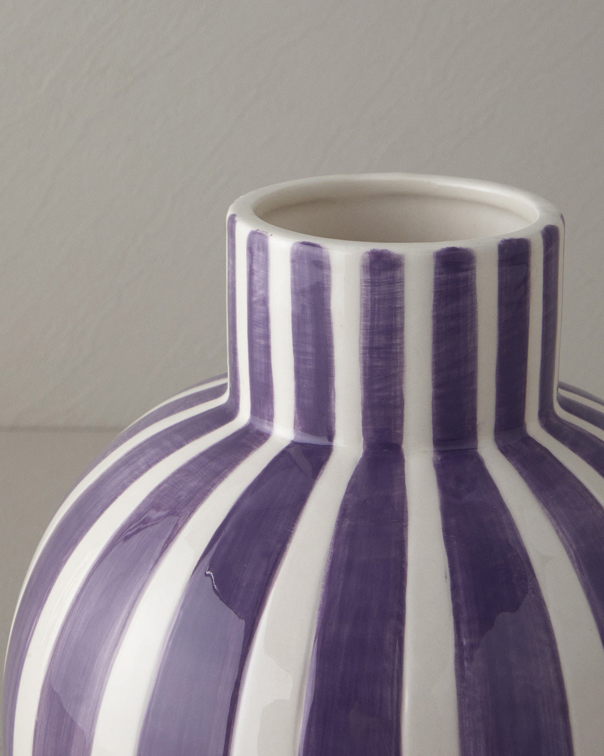 Exotic Strip Ceramic Vase - Yellow - 10x10x12 cm (view 5)