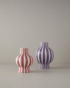 Exotic Strip Ceramic Vase - Maroon - 12x12x18 cm (view 6)
