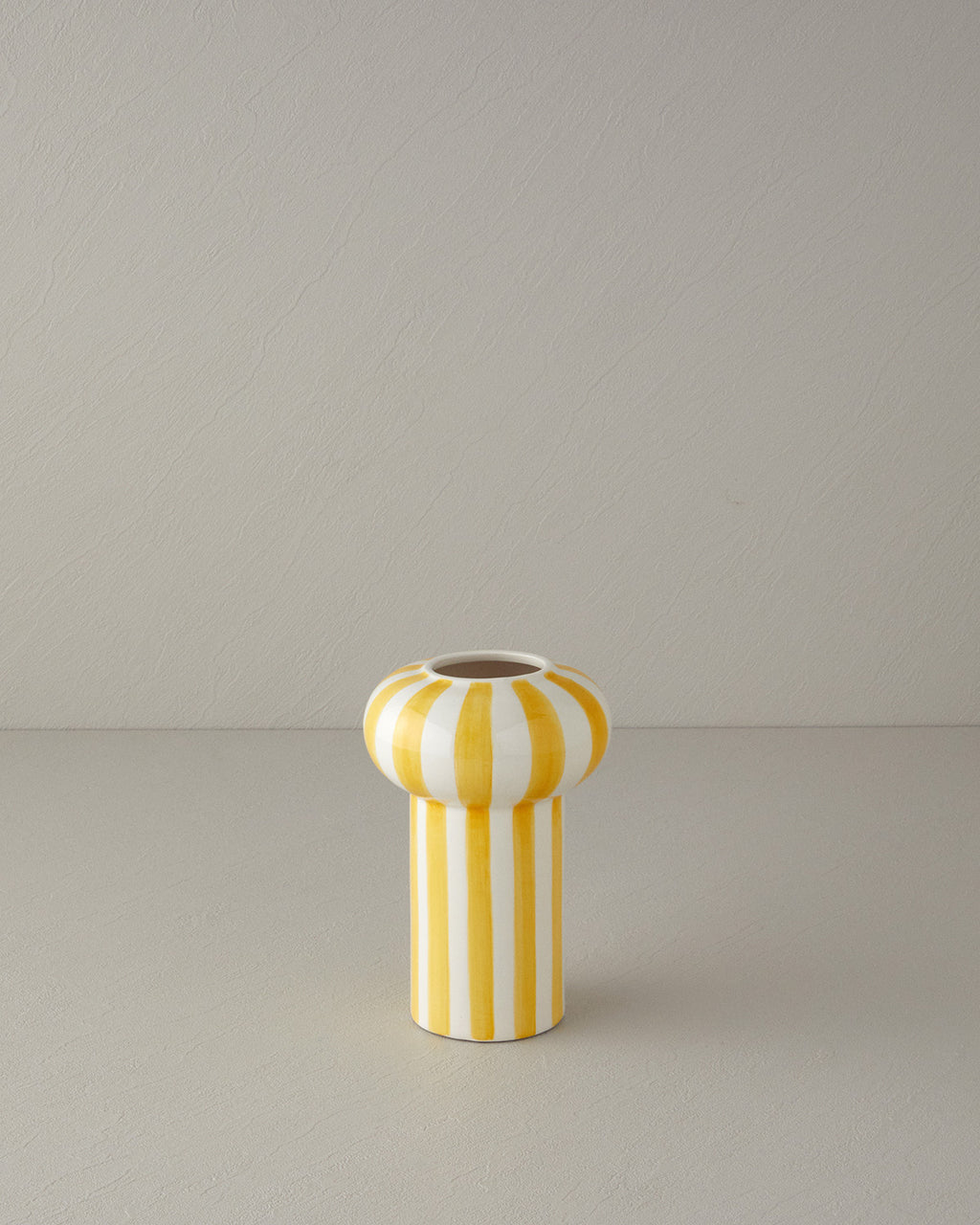 Exotic Strip Ceramic Vase - Yellow - 10x10x24 cm (view 7)