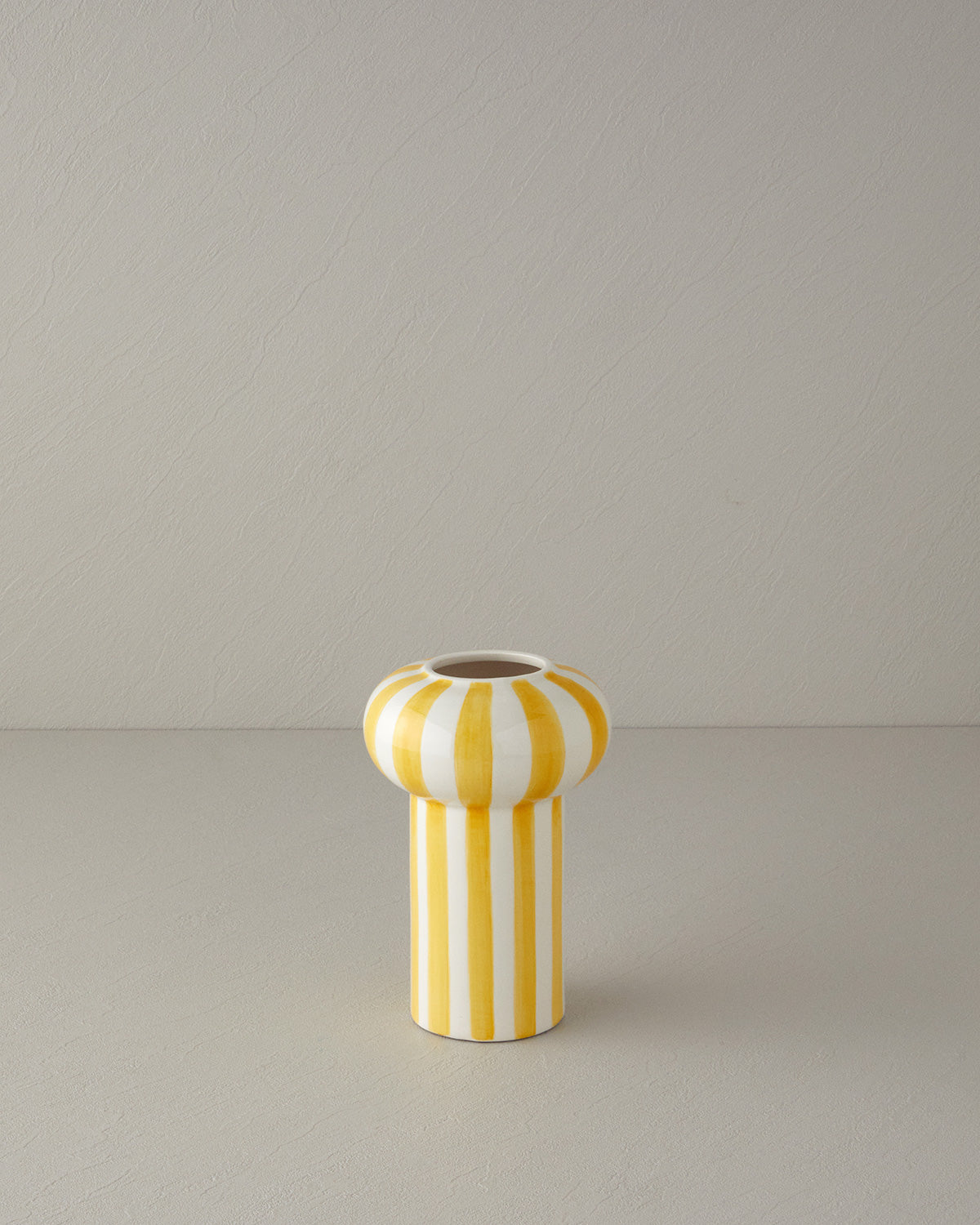 Exotic Strip Ceramic Vase - Yellow - 10x10x24 cm (view 7)