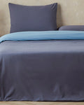 Flush Cotton Duvet Cover Set - Navy Blue - Blue - King 240x220 cm