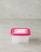 Keep Me Plastic 5 Pieces Storage Container 16 cm Pink (view 2)