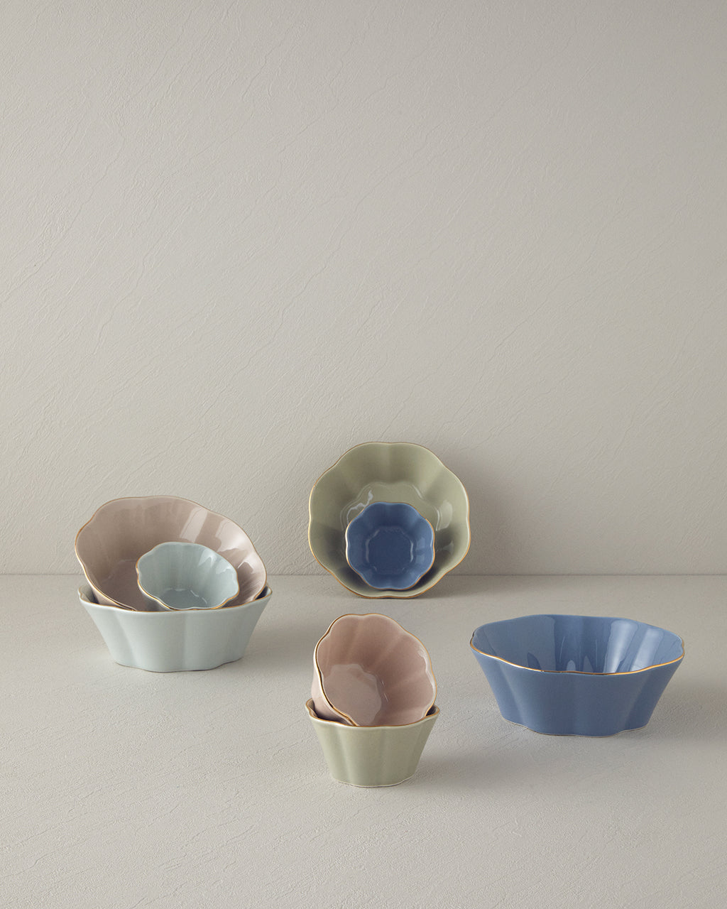 Porcelain Bowl - Light Blue & Powder - Light Blue - 10 cm (view 3)
