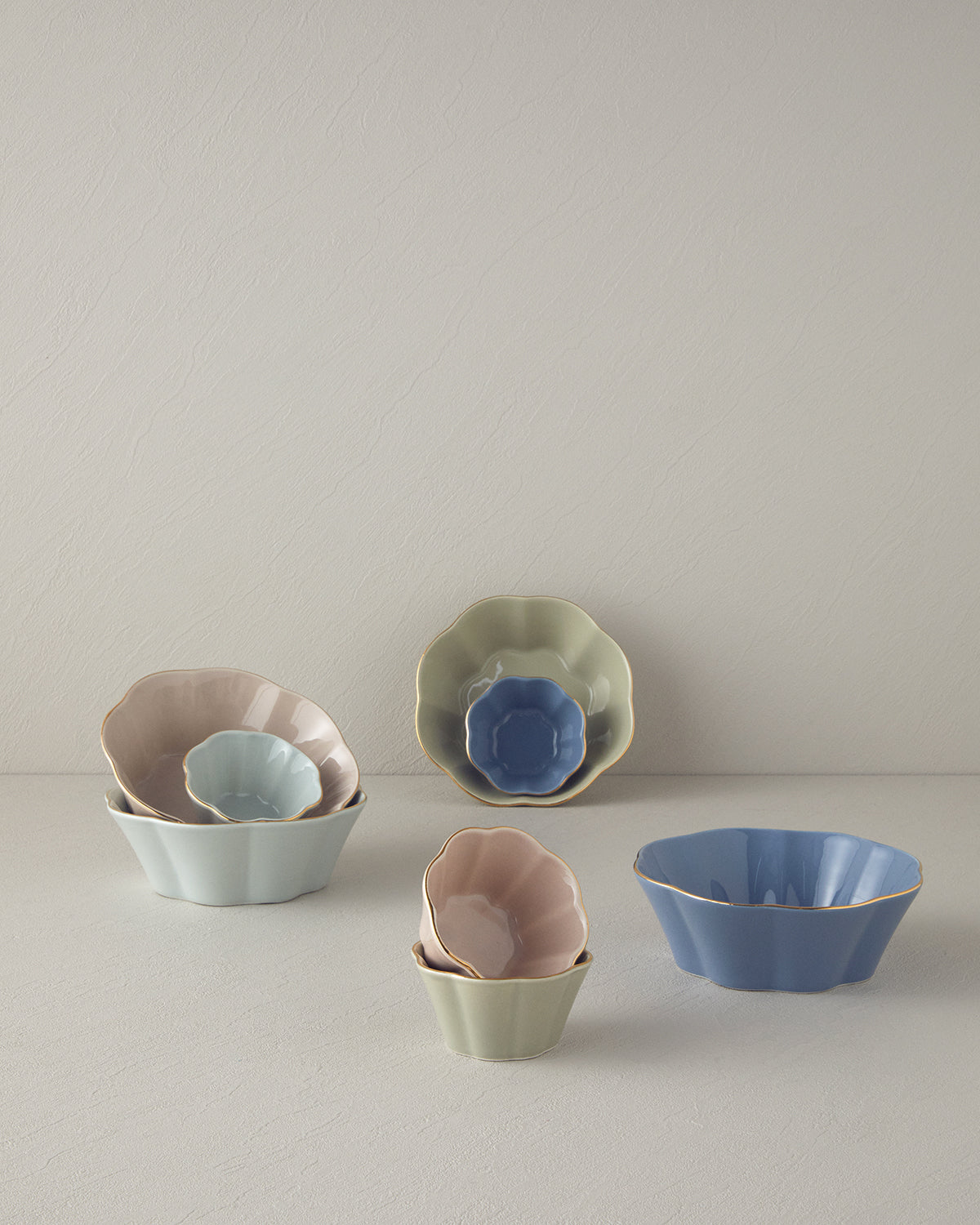 Porcelain Bowl - Light Blue & Powder - Light Blue - 10 cm (view 3)