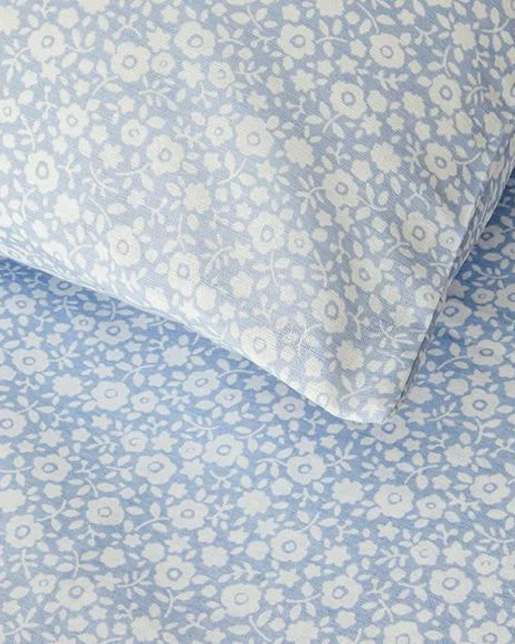 Liberty Blossom Easy Iron Duvet Cover Set Blue (view 4)