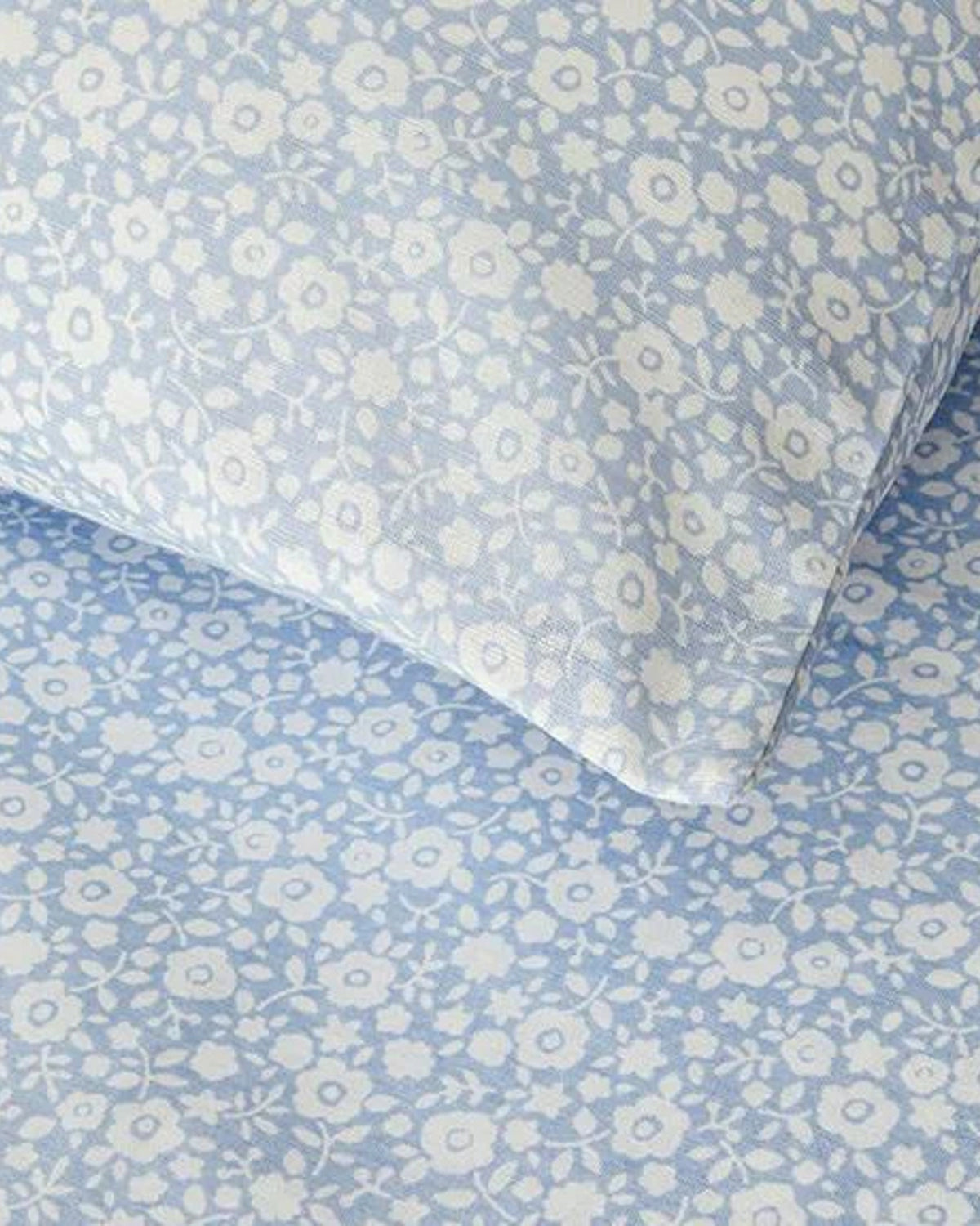 Liberty Blossom Easy Iron Duvet Cover Set Blue (view 4)