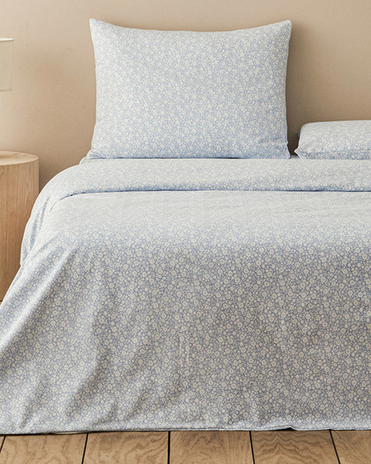 Liberty Blossom Easy Iron Duvet Cover Set Blue (view 7)